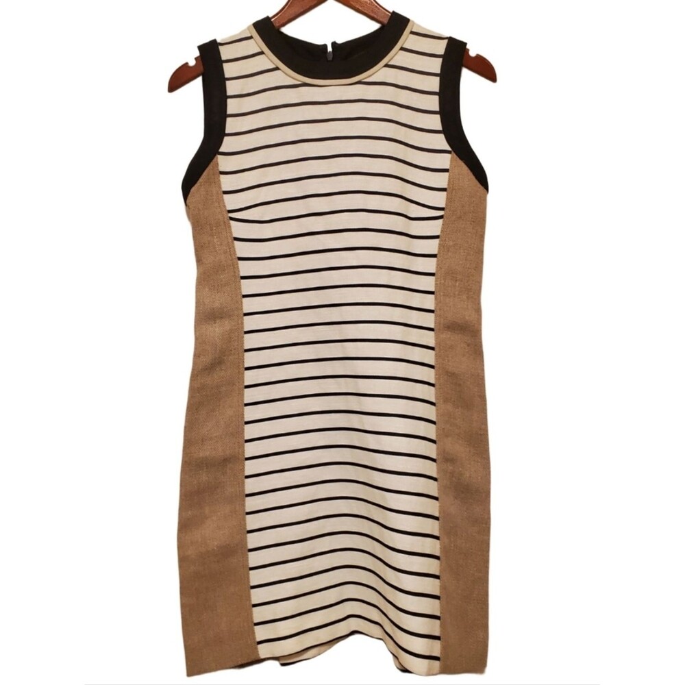 Derek Lam Cotton Hemp Striped Sheath Dress US Size 6